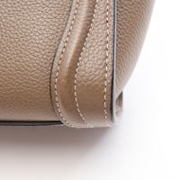 [Used] CELINE Luggage Nano Shopper 2-Way Handbag, Greige Leather, Women's, Used B