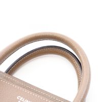 [Used] CELINE Luggage Nano Shopper 2-Way Handbag, Greige Leather, Women's, Used B