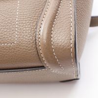 [Used] CELINE Luggage Nano Shopper 2-Way Handbag, Greige Leather, Women's, Used B