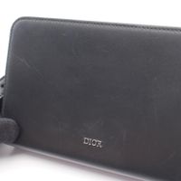 [Used] Dior Shoulder Bag DIAL DIOR ULTRA Small Black Leather Messenger Bag Men's Used B