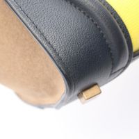 [Used] CELINE Luggage Micro Shopper Tote Bag, Yellow/Navy/Beige, Leather/Suede, Women's.