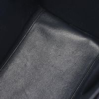 [Used] CELINE Luggage Micro Shopper Tote Bag, Yellow/Navy/Beige, Leather/Suede, Women's.