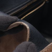 [Used] CELINE Luggage Micro Shopper Tote Bag, Yellow/Navy/Beige, Leather/Suede, Women's.