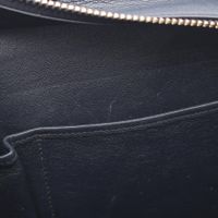 [Used] CELINE Luggage Micro Shopper Tote Bag, Yellow/Navy/Beige, Leather/Suede, Women's.