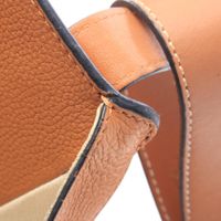 【中古】 ロエベ LOEWE ハンドバッグ ハンモック ミディアム 2WAY ブラウン レザー ハンモック ミディアム レディース Used B