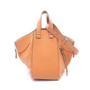 [중고] LOEWE 손가방 해먹 미디엄 2WAY 브라운 레더 해먹 미디엄 여성용 Used B