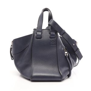 [중고] LOEWE 핸드백 HAMMOCK SMALL 해먹 스몰 2WAY 네이비 레더 여성용 Used B