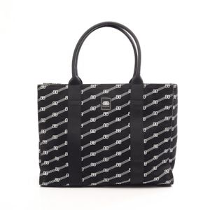 [중고] BALENCIAGA 토트백 BB 모노그램 트레이드 라지 621826 블랙 캔버스 BB 모노그램 트레이드 토트백 여성용 Used B