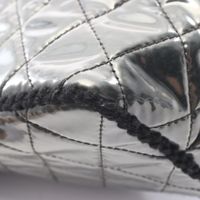 [Used] Chanel CHANEL Tote Bag Patent Toilette Funny Tweed Black Vinyl Wool Matelassé Chain Tote Women's Used B