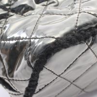 [Used] Chanel CHANEL Tote Bag Patent Toilette Funny Tweed Black Vinyl Wool Matelassé Chain Tote Women's Used B