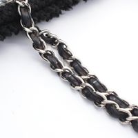 [Used] Chanel CHANEL Tote Bag Patent Toilette Funny Tweed Black Vinyl Wool Matelassé Chain Tote Women's Used B