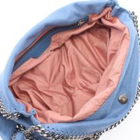 [중고] STELLA McCARTNEY 팔라벨라 샤기 디어 폴드 오버 2WAY 숄더백 블루 스몰