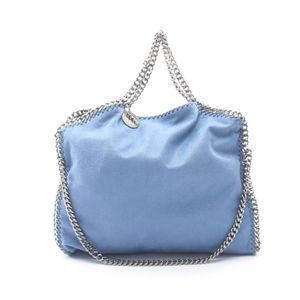 [중고] STELLA McCARTNEY 팔라벨라 샤기 디어 폴드 오버 2WAY 숄더백 블루 스몰