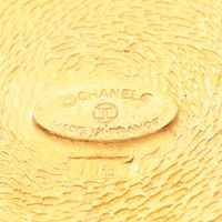 【중고】 Chanel 샤넬 브로치/코사지 캉봉 서클 골드 GP(골드 도금) 캉봉 서클 로고 브로치 여성용 Used A
