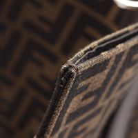 【中古】 フェンディ FENDI トートバッグ ズッカ 2WAY ブラウン キャンバス レザー ズッカ 2wayトート レディース Used B