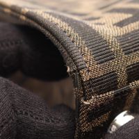 【中古】 フェンディ FENDI トートバッグ ズッカ 2WAY ブラウン キャンバス レザー ズッカ 2wayトート レディース Used B