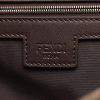 【中古】 フェンディ FENDI トートバッグ ズッカ 2WAY ブラウン キャンバス レザー ズッカ 2wayトート レディース Used B