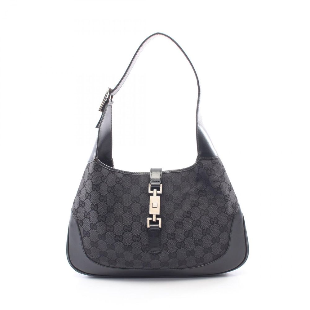 【二手】Gucci GUCCI Jackie GG帆布肩背包 001･3306 黑色 其他 Jackie 肩背包女 二手 B
