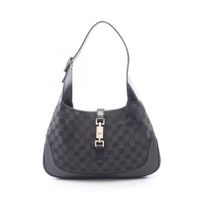 【二手】Gucci GUCCI Jackie GG帆布肩背包 001･3306 黑色 其他 Jackie 肩背包女 二手 B