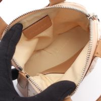 【二手】BVLGARI(Bulgari) Logomania 迷你像牙白/米色皮革 Logomania 迷你手提包 女士二手 B