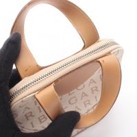 【二手】BVLGARI(Bulgari) Logomania 迷你像牙白/米色皮革 Logomania 迷你手提包 女士二手 B
