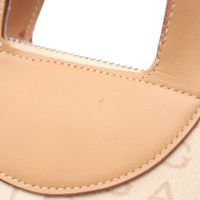 【二手】BVLGARI(Bulgari) Logomania 迷你像牙白/米色皮革 Logomania 迷你手提包 女士二手 B