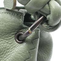 [Used] Bottega BOTTEGA VENETA Shoulder Bag Hobo Green Leather Handbag Women's Used B