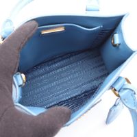 [Used] Prada PRADA Handbag SAFFIANO LUX 2WAY 1BA358 Blue Saffiano Leather Triangle Logo 2-way Shoulder Bag Women's Used A