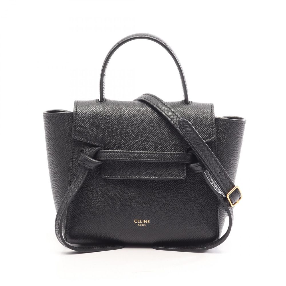 【中古】 セリーヌ CELINE ハンドバッグ PICO BELT BAG ピコ ベルトバッグ 2WAY ブラック レザー ベルトバッグ ピコ レディース Used A