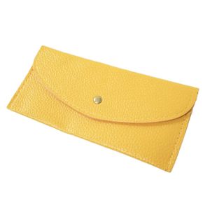 No Brand Faux Leather Long Wallet, Yellow, Bi-fold, Long Wallet, Card Slots, Bill Compartment [New/Used] [No Brand]