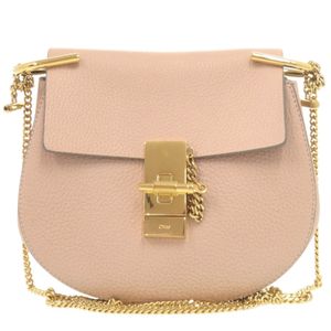 Excellent condition Chloe Drew leather pink beige chain shoulder bag 1441 [Used] Chloe