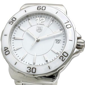 TAG HEUER Formula 1 WAH1211.BA0861 女士腕錶，不鏽鋼/白色陶瓷，石英機芯，白色錶盤/白色銀色錶帶 [二手]