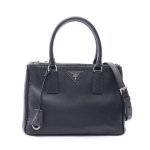 [중고] Prada PRADA 손가방 CITY CALF 갤러리아 2WAY 블랙 레더 트라이앵글 로고 2way 숄더 여성용 Used B