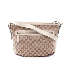 【중고】 Gucci 구찌 숄더백 GG 캔버스 388930 베이지/아이보리 캔버스 레더 숄더백 여성용 Used A