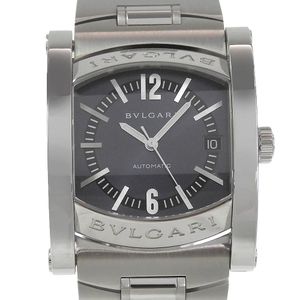 寶格麗BVLGARI Assioma 男士腕錶 AA44S/A44C14SSD 不鏽鋼自動機械指針顯示 黑色錶盤 [二手]