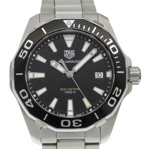 TAG TAG HEUER Aquaracer WAY111A.BA0928 不鏽鋼石英模擬顯示黑色錶盤男士腕錶 [二手]