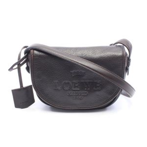 【중고】 LOEWE 숄더백 헤리티지 다크 브라운 레더 헤리티지 숄더백 여성용 Used B