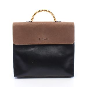 [중고] LOEWE 벨라스케스 트위스트 손가방 브라운/블랙 레더 여성용 Used B