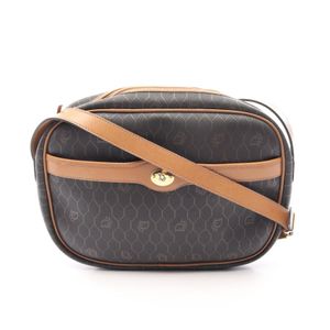 [Used] Dior Shoulder Bag Honeycomb Dark Braun/ Braun PVC Coated Canvas Leather Honeycomb Shoulder Bag Women's Used B