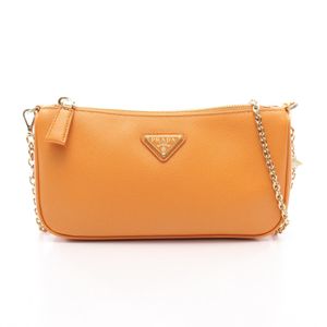 [중고] Prada PRADA 숄더백 1BC245 오렌지 사피아노 레더 트라이앵글 로고 미니백 여성용 Used A