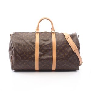 [二手]LOUIS VUITTONKeepall Bandoulière 55 波士頓包，Monogram，2-Way，M41414，PVC 塗層帆布，皮革。