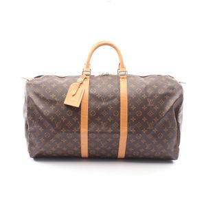 【二手】LOUIS VUITTONKeepall 55 波士頓包，Monogram M41424，PVC塗層帆布皮革，男女通用，二手 B