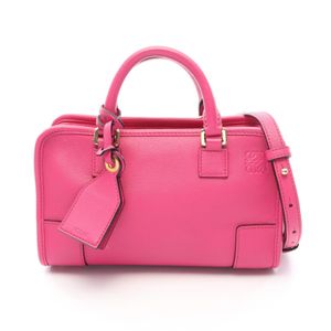 【중고】 LOEWE 손가방 아마소나 24 2WAY 마젠타 레더 아마소나 24 여성용 Used A