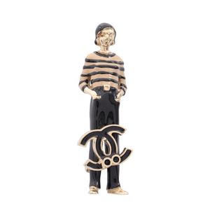 [Used] Chanel Mademoiselle Doll 100th Anniversary Brooch B15C GP (Gold Plated) Mademoiselle Brooch Women's Used A