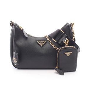 [중고] Prada 숄더백 Re-Edition 2005 1BH204 블랙 사피아노 레더 Re-Edition 2005 2way 숄더백 여성용 Used A