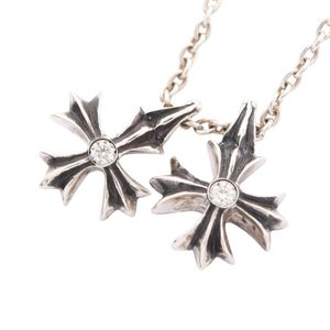 [중고] Chrome Hearts 목걸이 Chrome Hearts × COMME des GARCONS CH PLUS 2P DMND 2362 304 4990 9100 실버 925 ×COMME des GARCONS 크로스 목걸이 남성용 Used A