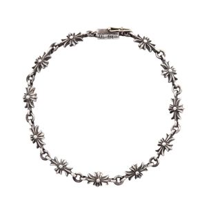 [Used] Chrome Hearts Tiny E CH Plus Silver 925 Cross Bracelet for Men - Used A