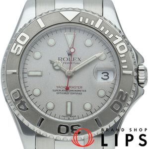 Rolex Yacht-Master Boyz 168622(Y) Rolesium Watch, Warranty Card, PT/SS, Men's Watch, Silver, Overhauled & Polished, 2002 Model, Excellent Condition [Used]