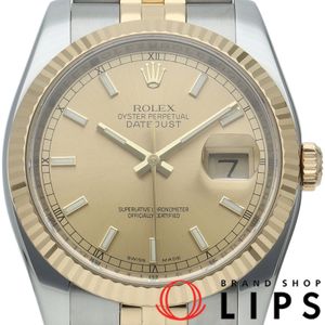 勞力士 Datejust 36 男士腕錶 Jubilee 116233(Z)，附保固卡，18K 黃金/不鏽鋼，顏色，2006 年款，成色極佳 [二手]