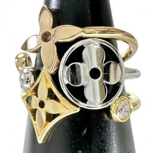 6호 LOUIS VUITTON 버그 모노그램 이딜 다이아 3개 세트 다이아몬드 반지 K18 골드/YG/WG/PG 5.3g Q9F15E 46 스리 컬러 여성용 【중고】
